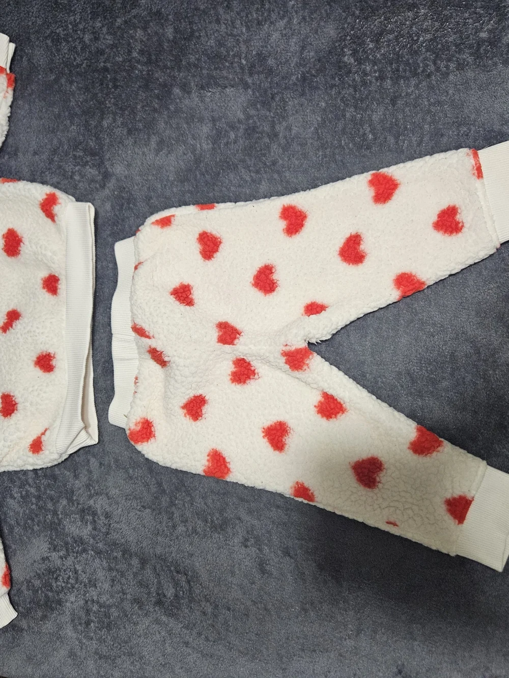 Cat & Jack White Sweater with Red Heart Detail
